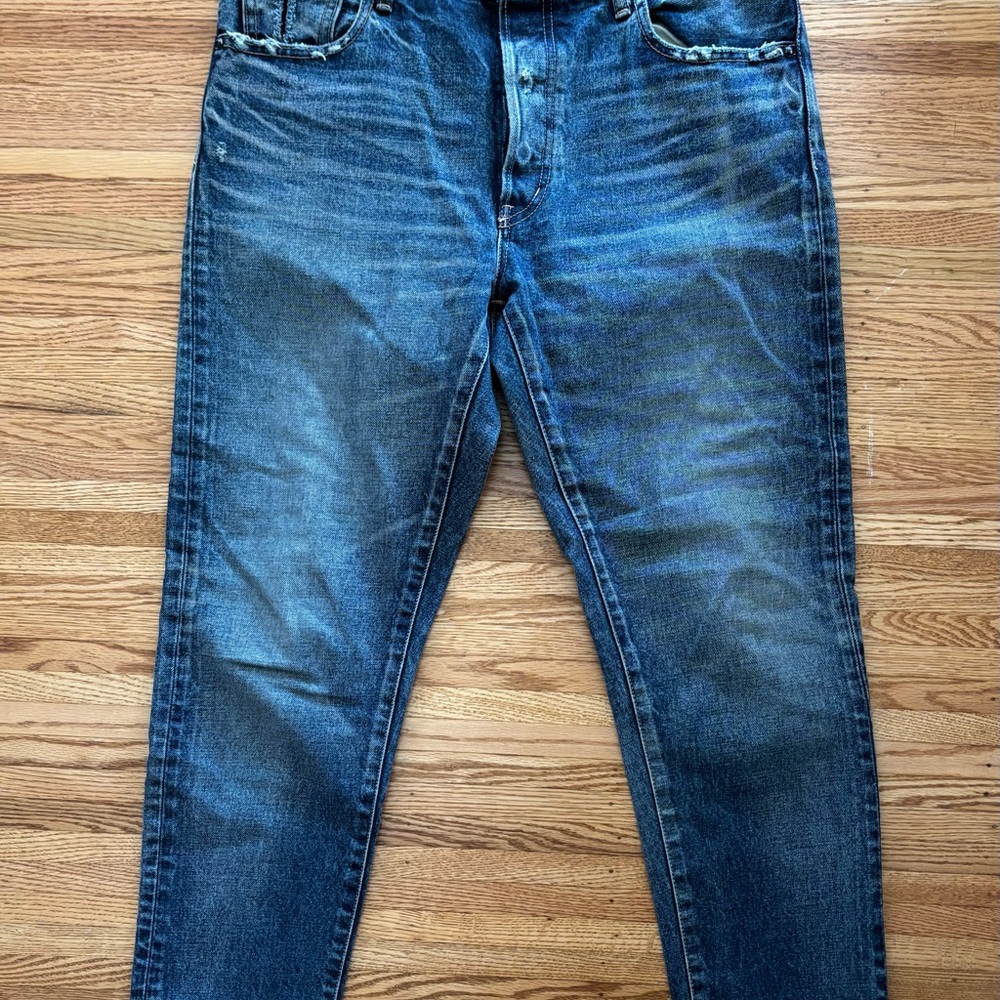 Moussy Dark Blue Straight Jeans